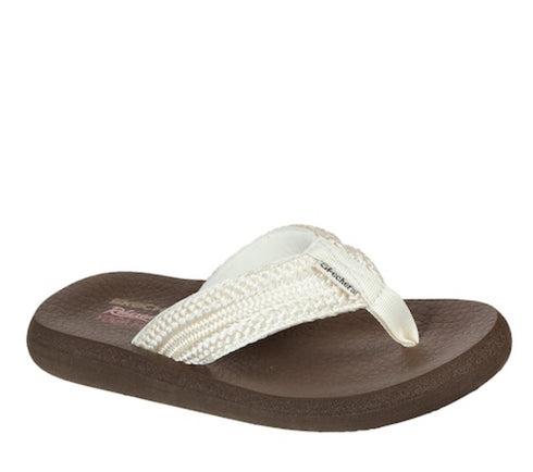 Slapi dama, SKECHERS ASANA HIDDEN VALLEY, 119107-NAT crem, textil